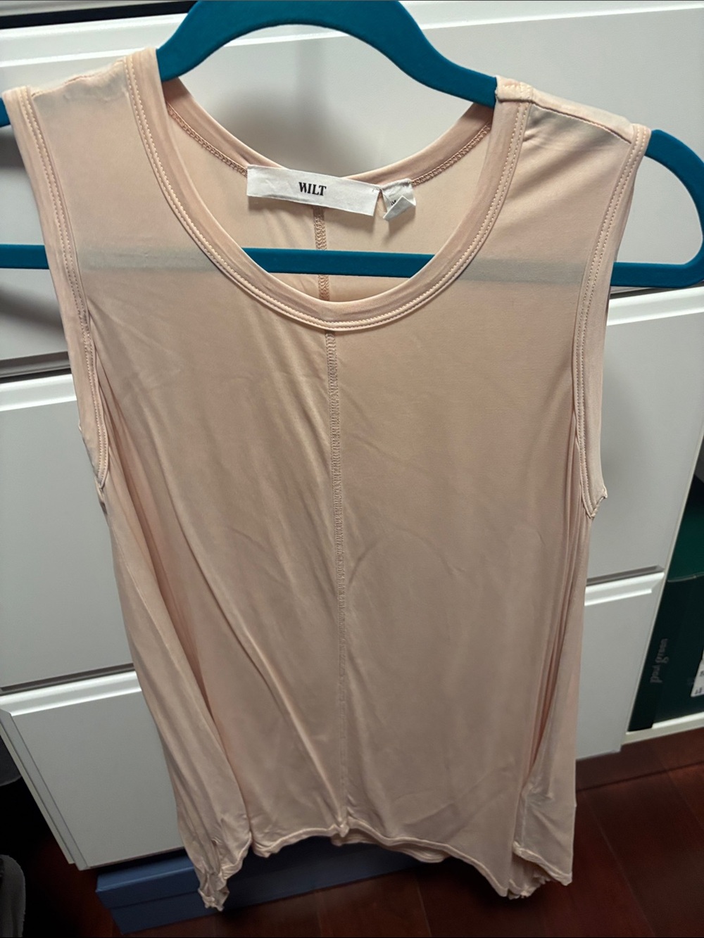 WILT Soft Nude Scoop Neck Tank Top - Light Beige